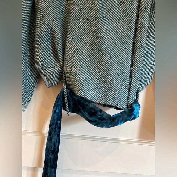 Jing Los Angeles velvet herringbone striped jacket size small - Picture 2 of 6